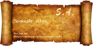 Spanyár Alex névjegykártya